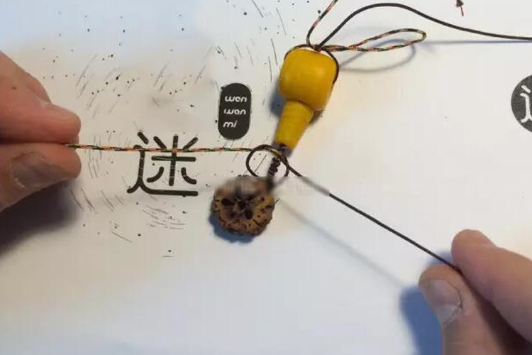 三通收尾打結(jié)方法圖解，如何給佛珠打金剛結(jié)？（9）