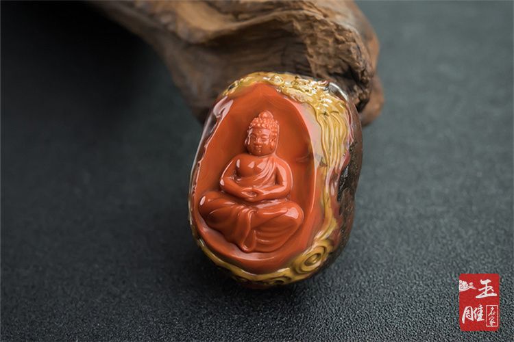 南紅包漿前后圖片欣賞-玉雕名家