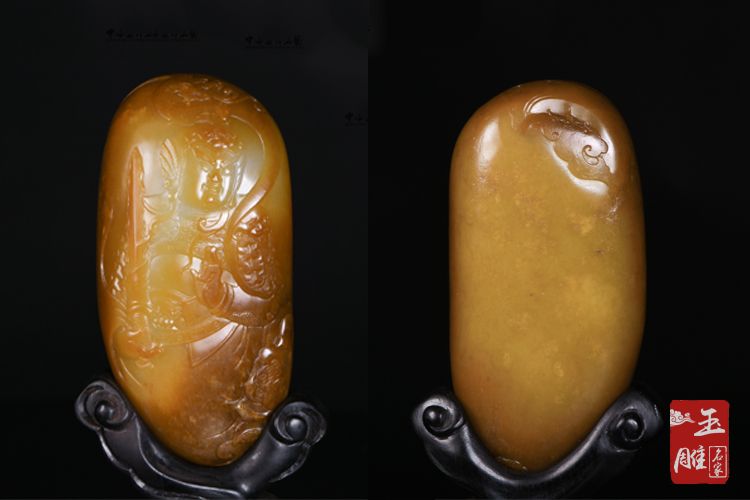森韋陀菩薩和田玉雕刻作品-玉雕名家